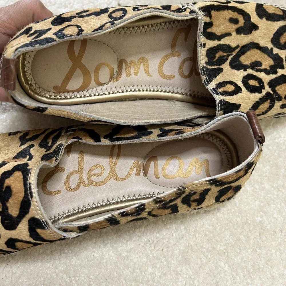 Sam Edelman Flats Size 9M Khloe Leopard Print‎ Calf Hair Slip On Espadrilles